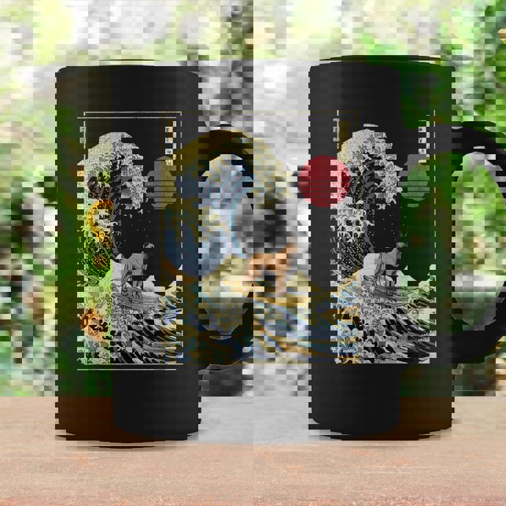 Belgian Malinois Japanese Kanagawa Wave Surf Dog Coffee Mug Gifts ideas