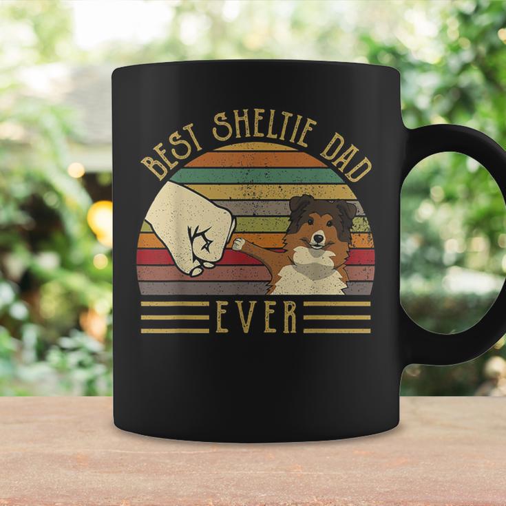 Best Sheltie Dad Ever Retrointage Sunset Tassen Geschenkideen