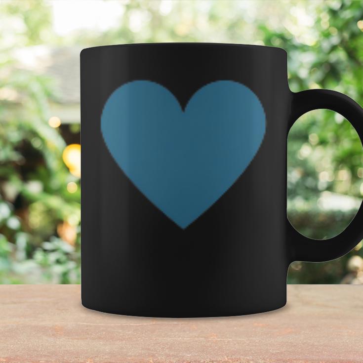 Blaues Herz Simples Minimalistisch Süßes Heart Tassen Geschenkideen