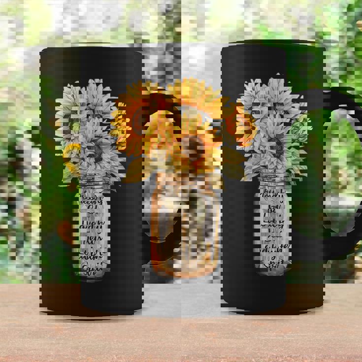 Blessed By God Loved By Jesus Sunflower Bouquet Coffee Mug Gifts ideas