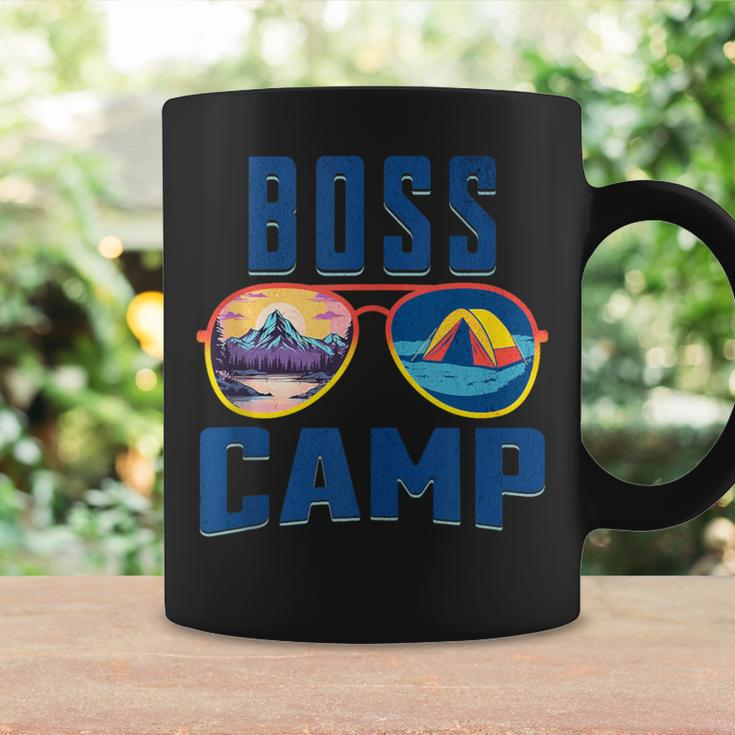 Boss Friend Camp Vacation Retro Camping Summer Sunset Tent Coffee Mug Gifts ideas