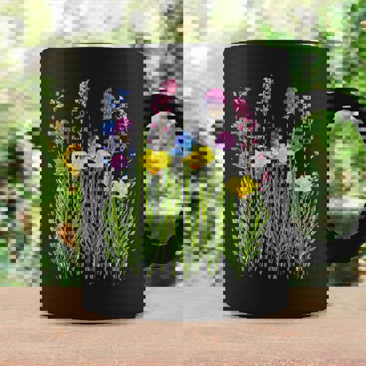 Botanical Field With Wild Flowers Butterfly Nature Lovers Coffee Mug Gifts ideas
