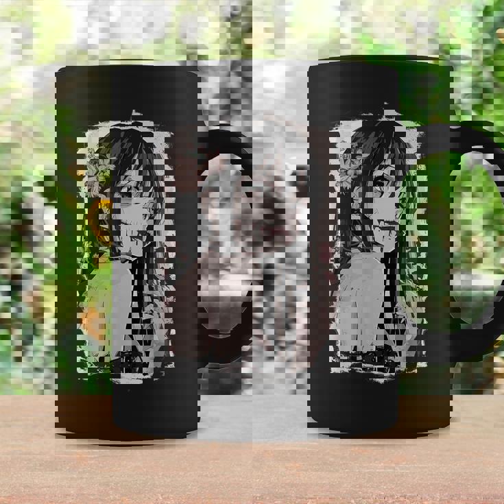Camisa De Anime Gótica Creepy Horror Anime Manga Japonés Taza de café Ideas de regalos