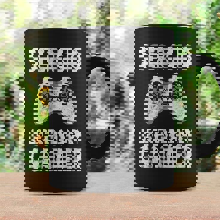 Camisa De Jugador Legendaria Personalizada Sergio Nameideo Gamer Taza de café Ideas de regalos