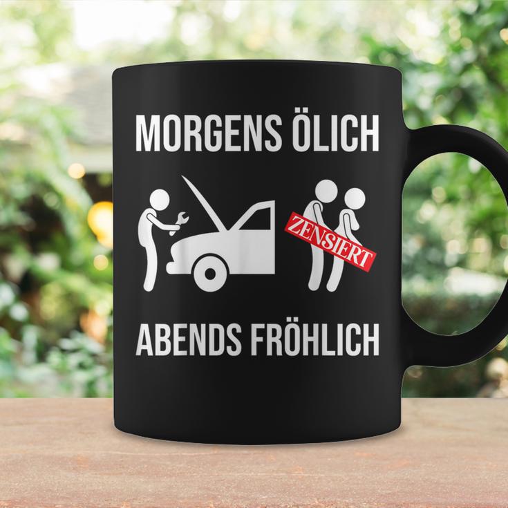 Car Mechanic Mechatronics Screwdriver Oil Evening Happy Tassen Geschenkideen