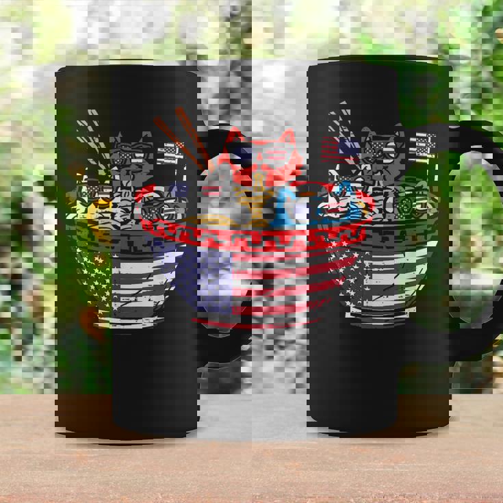 Cats Ramen Anime American Flag Usa 4Th Of July Fourth Coffee Mug Gifts ideas