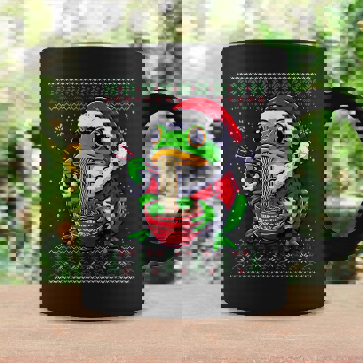 Christmas Frog Eating Ramen Ugly Christmas Sweater Coffee Mug Gifts ideas