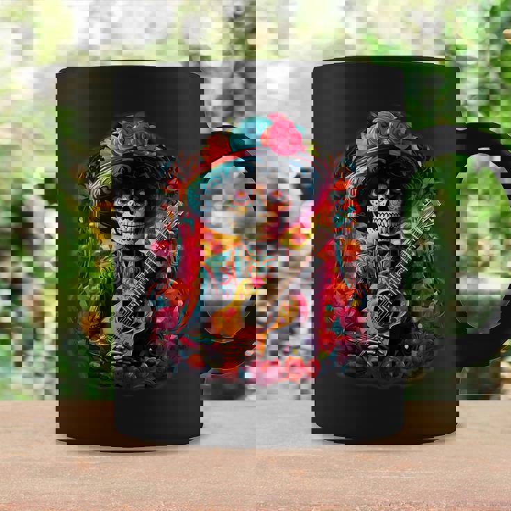 Crâne En Sucre Jour Des Morts Dia De Los Muertos Mariachi Tasse Idées cadeaux
