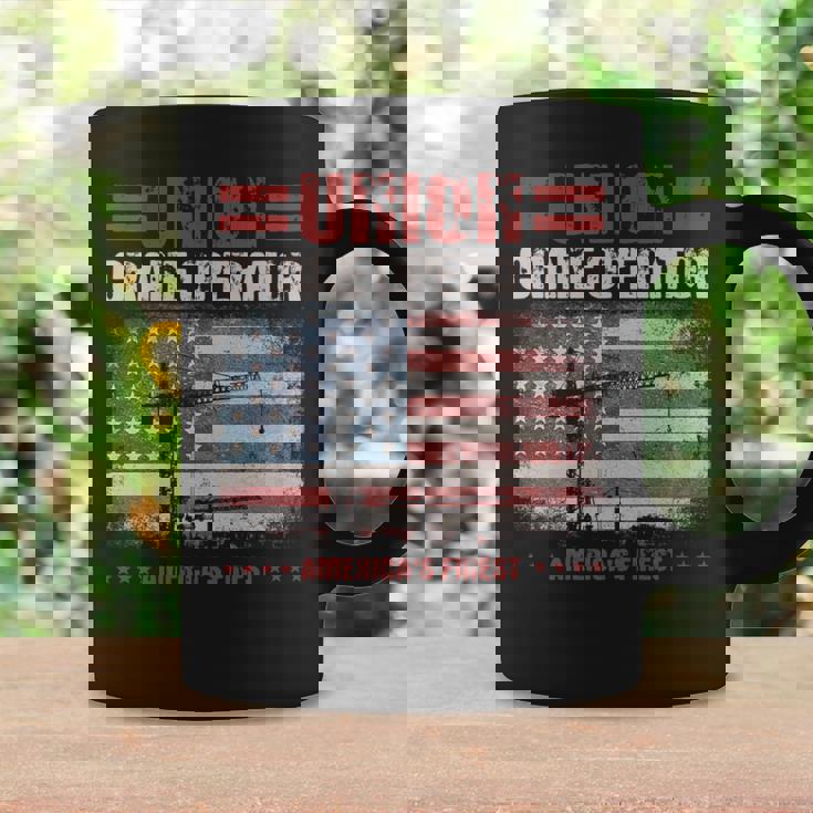 Crane Operator Union Patriotic American Flag Coffee Mug Gifts ideas