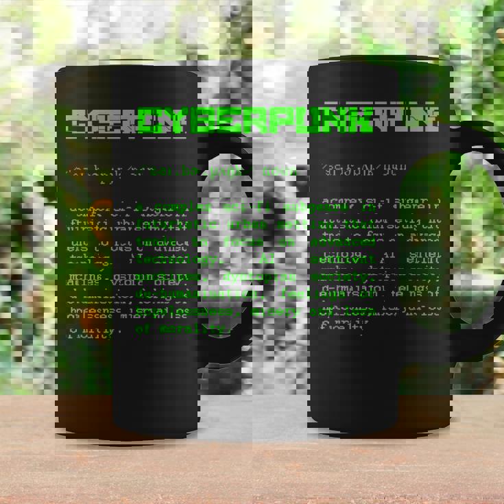 Cyberpunk Word Definition Cyberpunk Taza de café Ideas de regalos