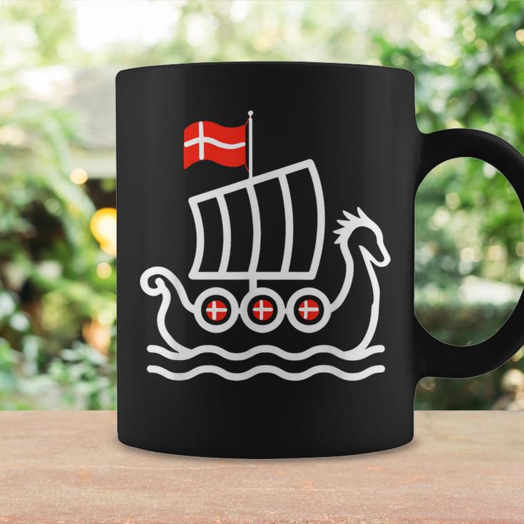 Denmark Flag Dragon Boat Dragon Headiking Ship Tassen Geschenkideen