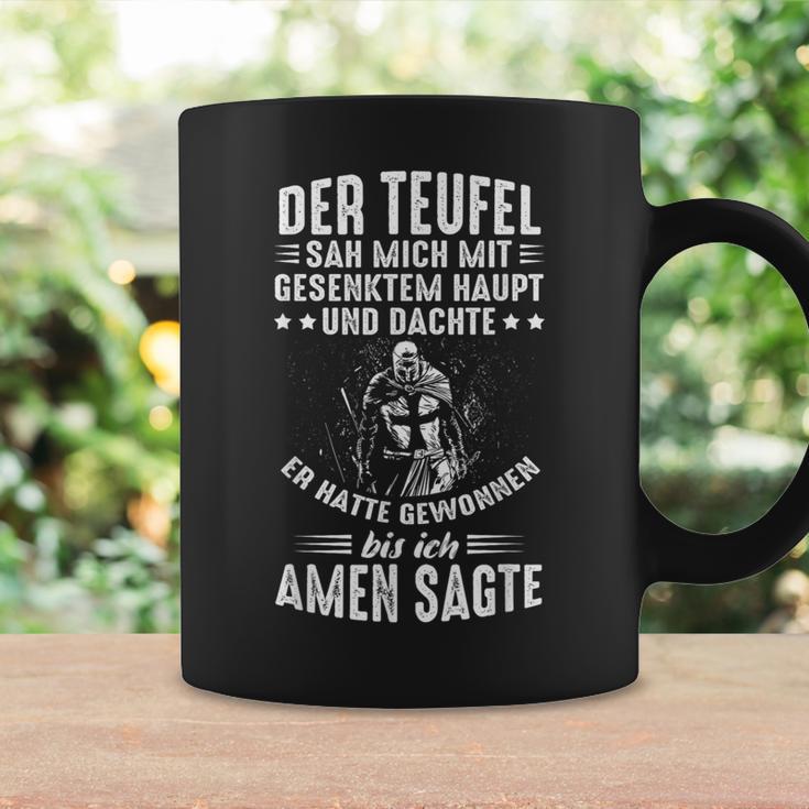 Der Devil Sah Mich Mit Gesenktem Haupt Bis Ich Amen Sagte Tassen Geschenkideen