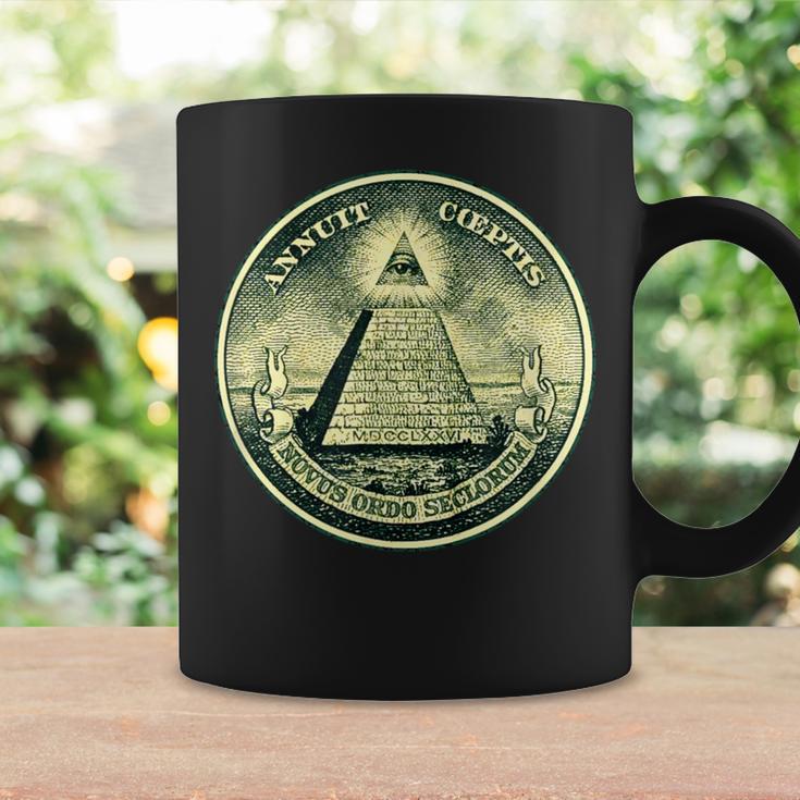 A Dollar Note Allseeing Eye Pyramid Illuminati Tassen Geschenkideen