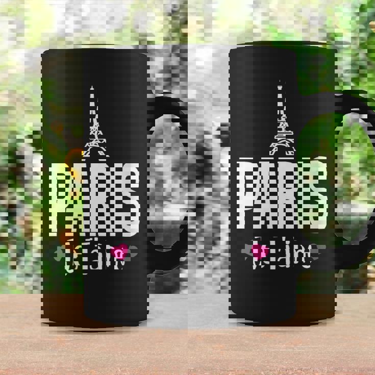 Donna Paris Je T'aime J'aime Paris Tour France Con Collo A Tazze Ideas de regalos