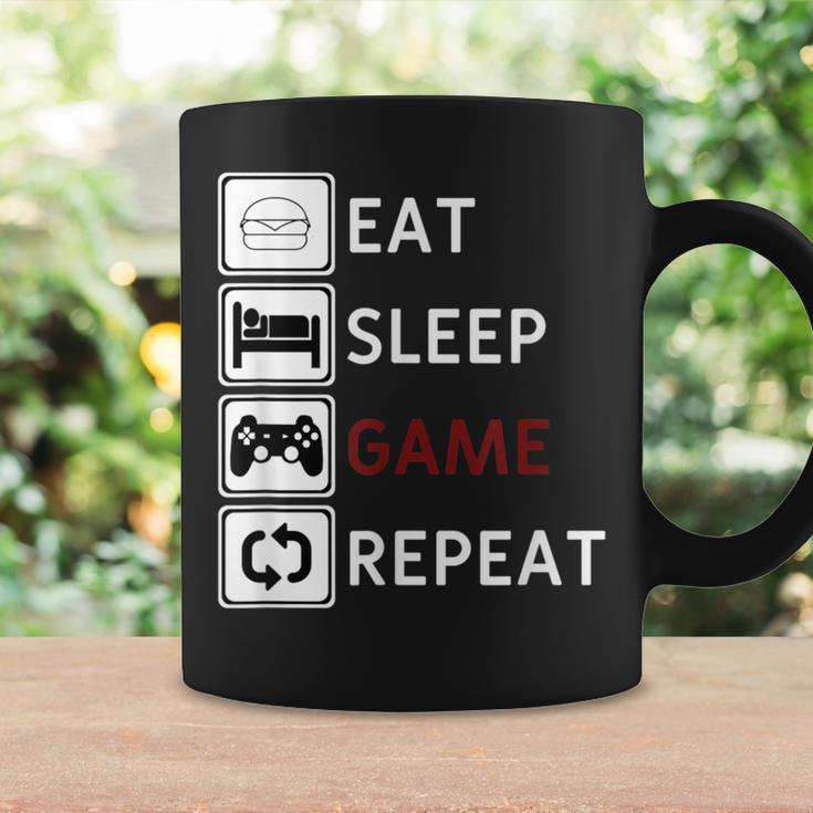 Eat Sleep Game Repeat Essen Schlafen Gamecken Wiederholen Tassen Geschenkideen