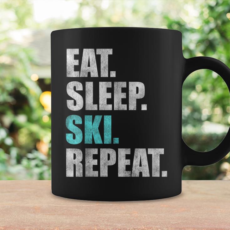 Eat Sleep Ski Repeat Tassen Geschenkideen