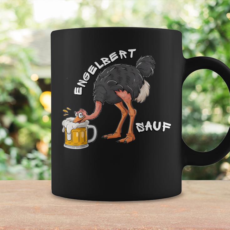 Engelbert Sauf Work Wear Ostrich Drinking Humour Tassen Geschenkideen