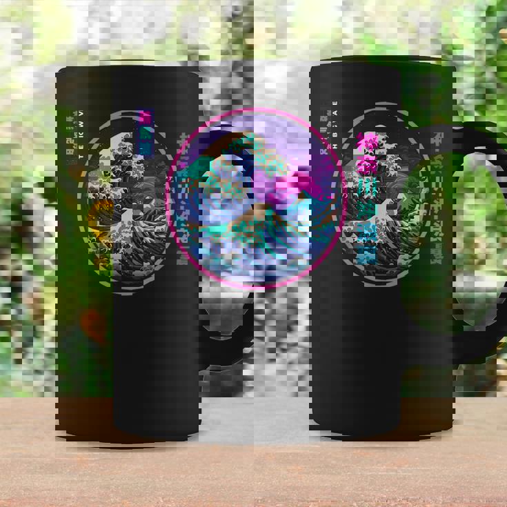 Estética Japonesa Japón Arte La Gran Ola Antes De Kanagawa Taza de café Ideas de regalos