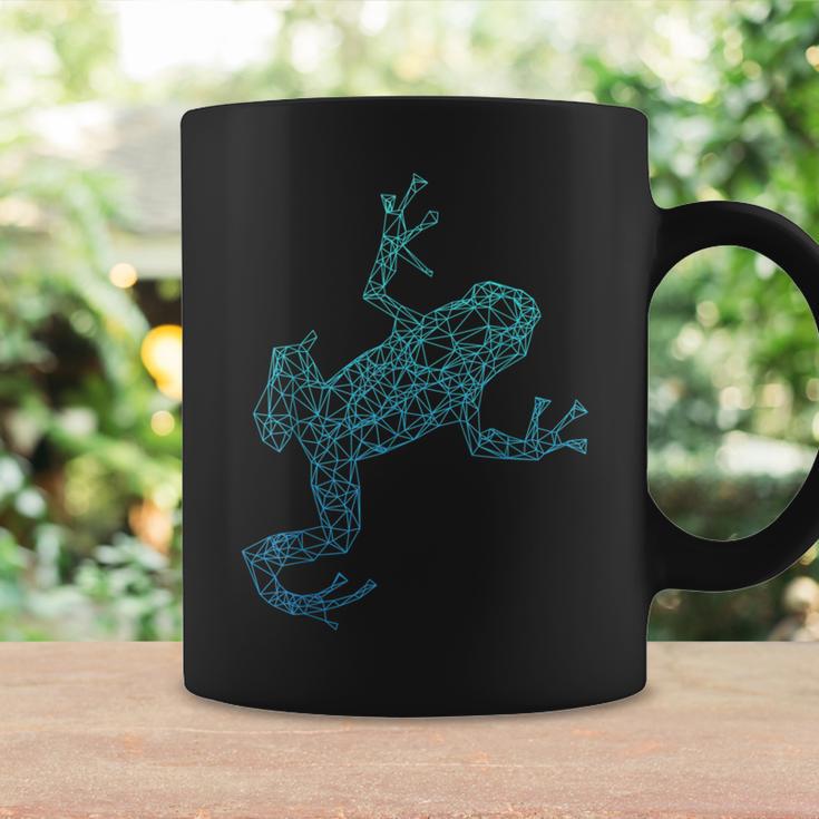 Frosch Pfeilgiftfrosch Grafik Blau Tiere Tassen Geschenkideen