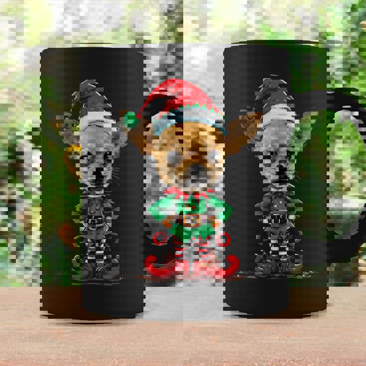 Christmas Elf Chihuahua Dogs Lovers X-Mas Dog Elf Coffee Mug Gifts ideas