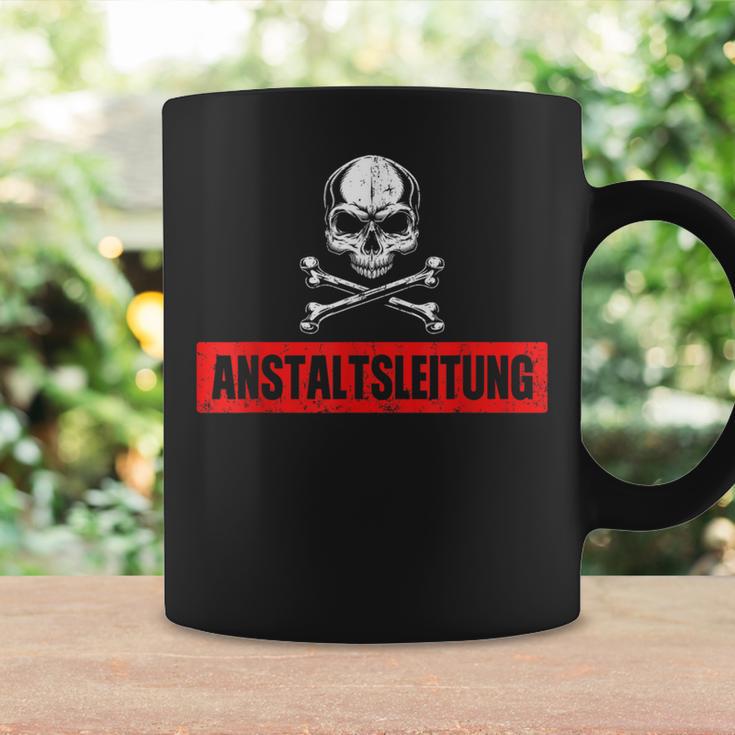 With Ironic Anstaltleitung Skull Slogan S Tassen Geschenkideen