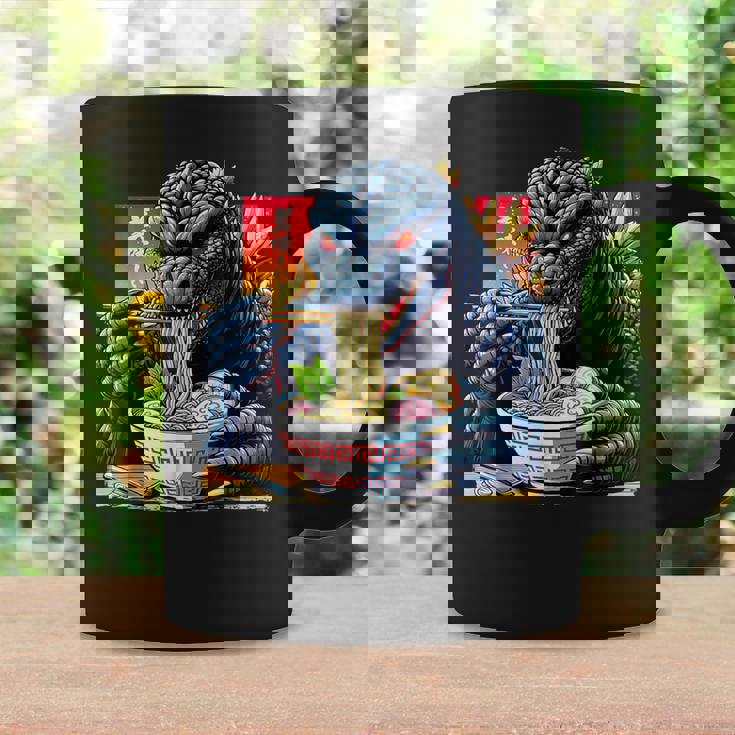 Kaiju Eating Ramen Japanese Monster Lover Birthday Coffee Mug Gifts ideas