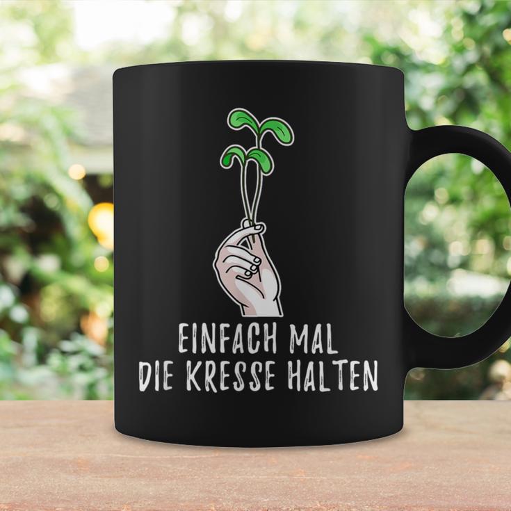 Simple Mal Die Kresse Holding Garden Gardener Flowers Tassen Geschenkideen