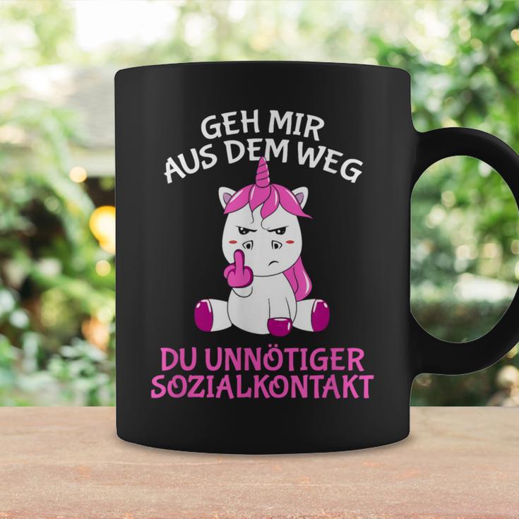 Geh Mir Aus Dem Weg Du Unnötiger Sozialkontakt Unicorn Tassen Geschenkideen