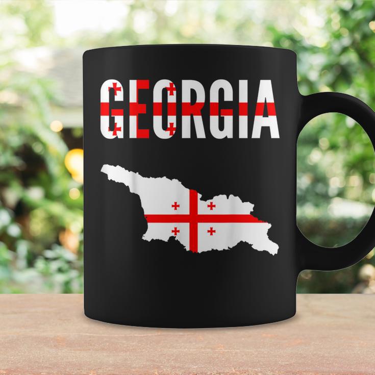 Georgian Georgian Map Flag Tassen Geschenkideen