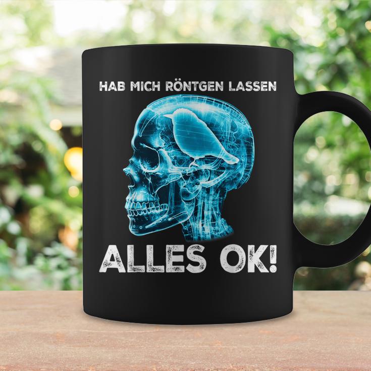 Hab Mich Röntgen Lassen Alles Ok X-Ray Bird Tassen Geschenkideen