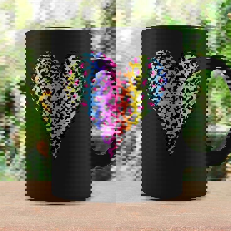 Heart Rainbow Cheetah Leopard Tiger Print Coffee Mug Gifts ideas