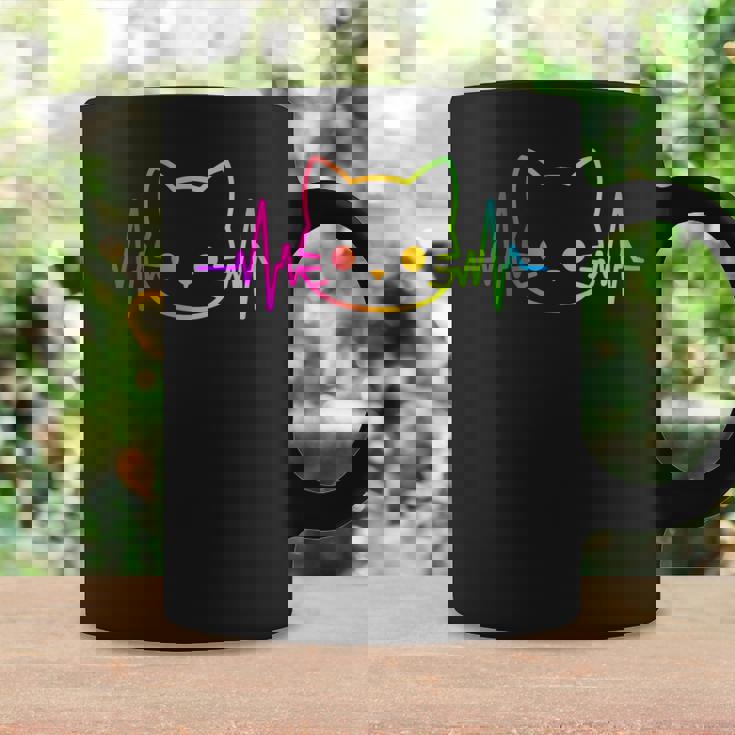 Heartbeat Cat Pour Hommes Et S Enfants Chatons Amoureux Des Chats Drôles Et Mignons Tasse Idées cadeaux