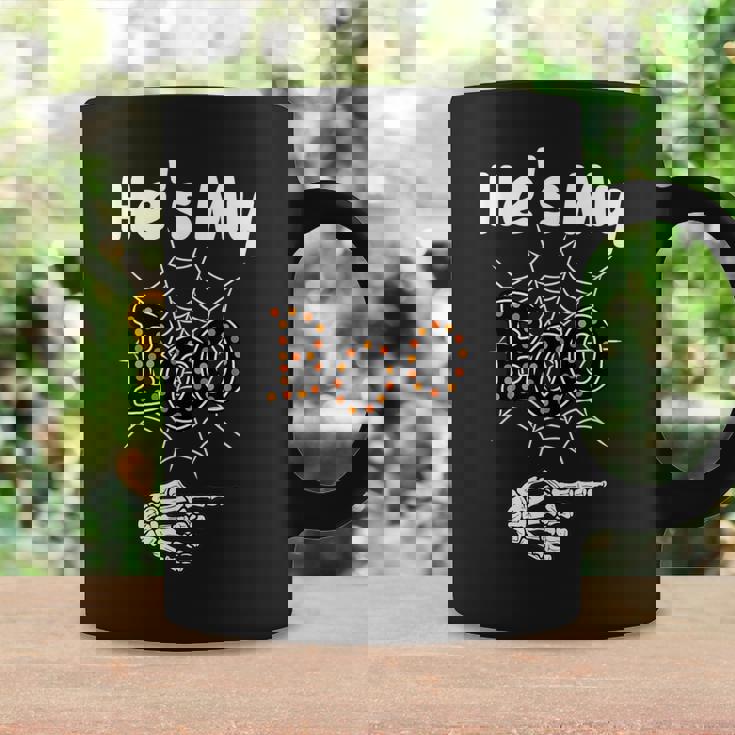 He's My Boo Spider Skull Matching Halloween Pajama Couples Graphic Print Coffee Mug Gifts ideas