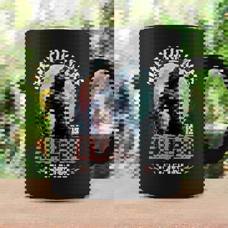 Hide Your Wife The Alpha Is Here Alpha Wolf Meme Cringe Coffee Mug Gifts ideas