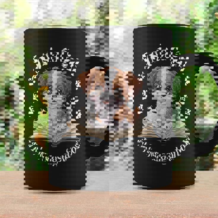 Just A Girl Who Loves Dogs And Books Cute Dog Coffee Mug Gifts ideas