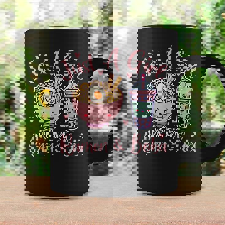 Just A Girl Who Loves Ramen And Boba Ramen Boba Bubble Coffee Mug Gifts ideas