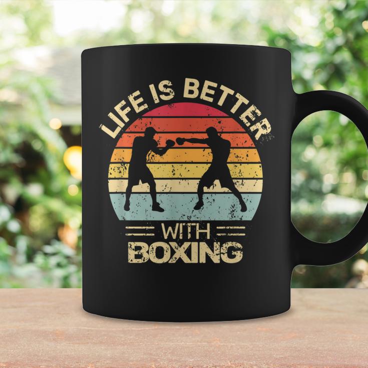 Kickboxing Life Is Better With Boxing Boxer Retro Tassen Geschenkideen