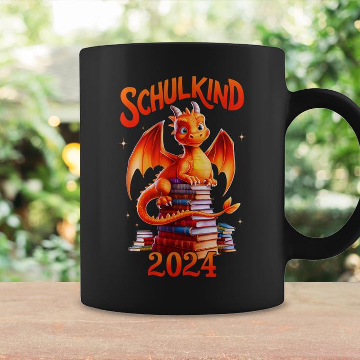 Kinder Schulkind 2024 Drache Bücher Jungen First Day At School Tassen Geschenkideen