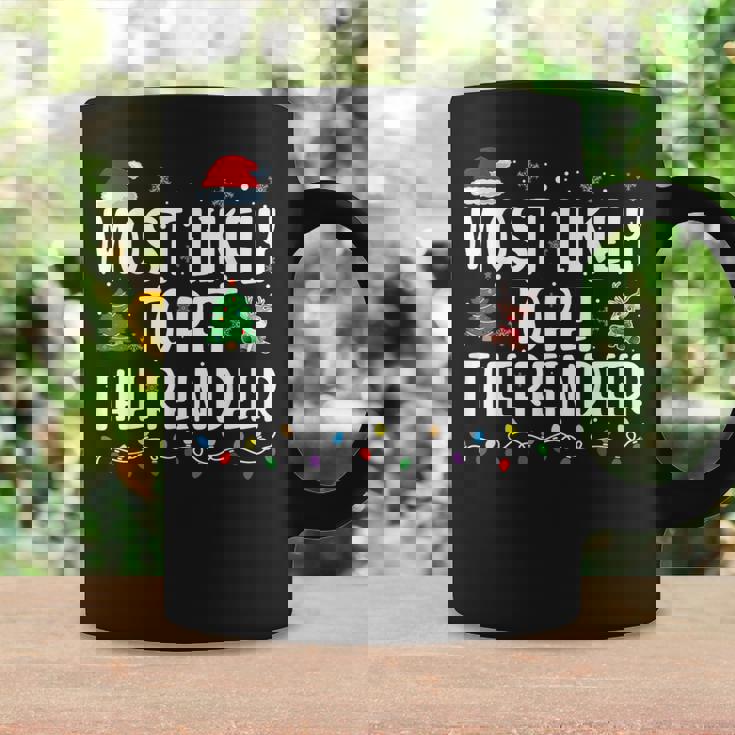 Most Likely To Pet The Reindeer Family Matching Christmas Coffee Mug Gifts ideas