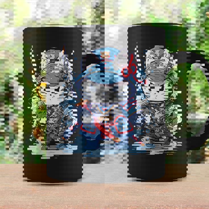 Linda Camisa Japonesa De Gato Samurái Tatuaje 2023 Kawaii Ninja Cat Taza de café Ideas de regalos