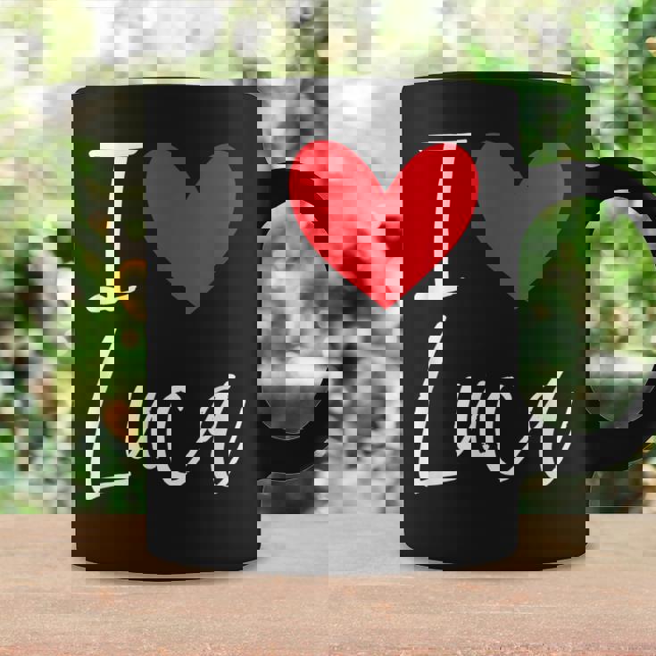 I Love Luca Nome Personalizzato Boy Man Bff Friend Heart Tazze Ideas de regalos