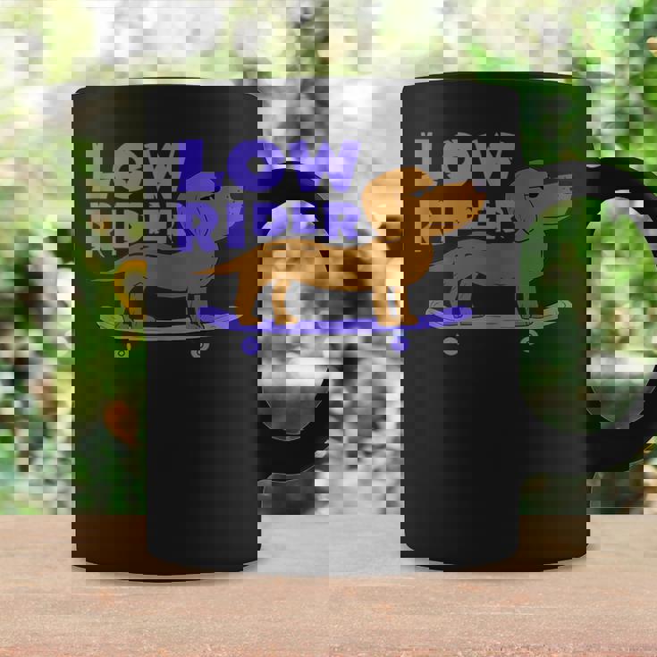 Low Rider Doxie Dachshund Dog Skateboarding Tank Top Graphic Print Coffee Mug Gifts ideas