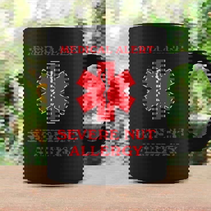 Medical Alert Severe Nut Allergy Awareness Graphic Print Coffee Mug Gifts ideas