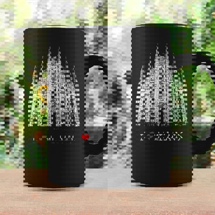 Milán Catedral De Milánintage Italia Amor I Love Milano Taza de café Ideas de regalos