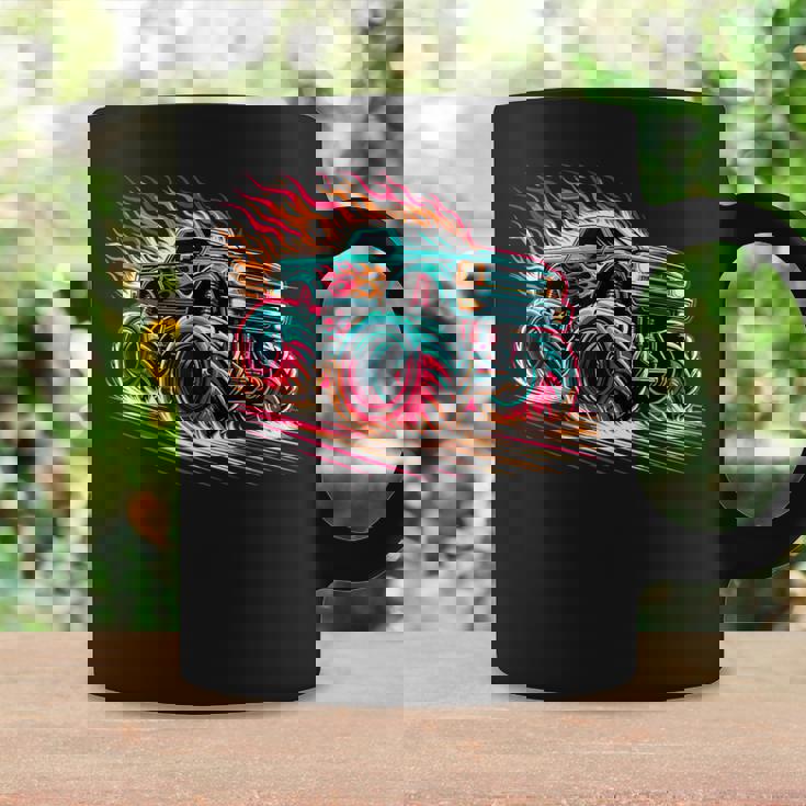 Monster Truck Flame Birthday Party Monster Truck Boy Coffee Mug Gifts ideas