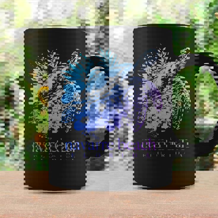 Navarre Beach Florida Sea Turtle Flowers Surfer Souvenir Coffee Mug Gifts ideas