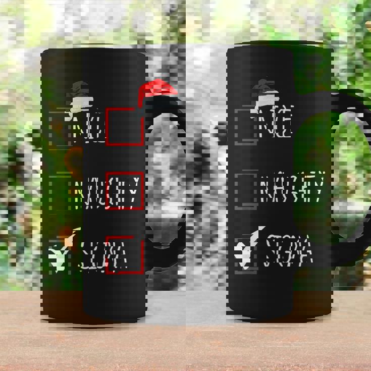 Nice Naughty Sigma List Santa Claus Sarcastic Coffee Mug Gifts ideas