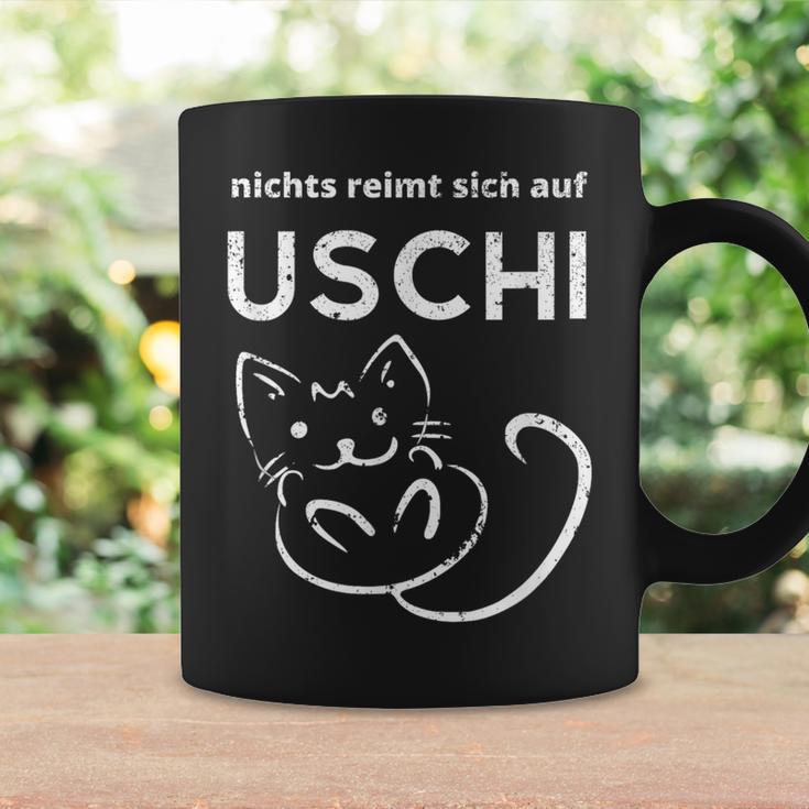 With Nichts Reimt Sich Auf Uschi Slogan With Cat Grunge Tassen Geschenkideen