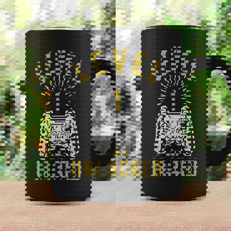 Nivel 1 Desbloqueado Aniversario 1ª Boda Taza de café Ideas de regalos