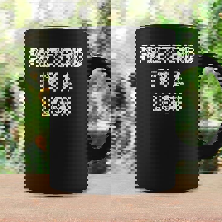 Pretend I'm A Lion Lazy Halloween Costume Coffee Mug Gifts ideas